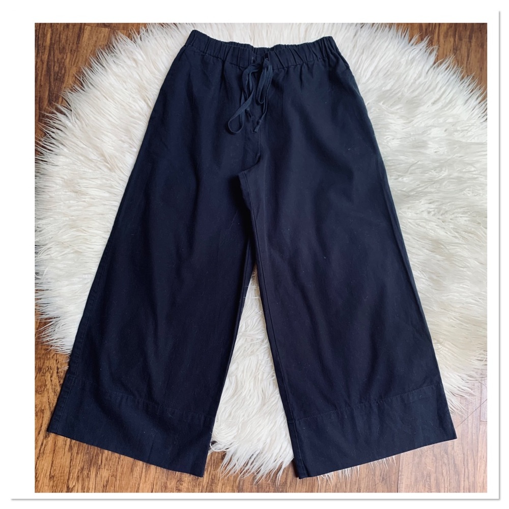 NWT Anthropologie Velvet By Graham & Spencer Cropped Wide Leg Pants Blue Size XS